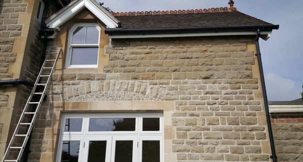 Rear view of a property having undergone Malvern stone repair works